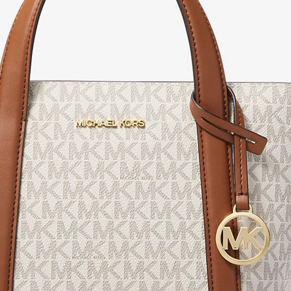 Michael Kors, Pratt, small signature logo tote bag, vanilla color - Picture 2 of 6